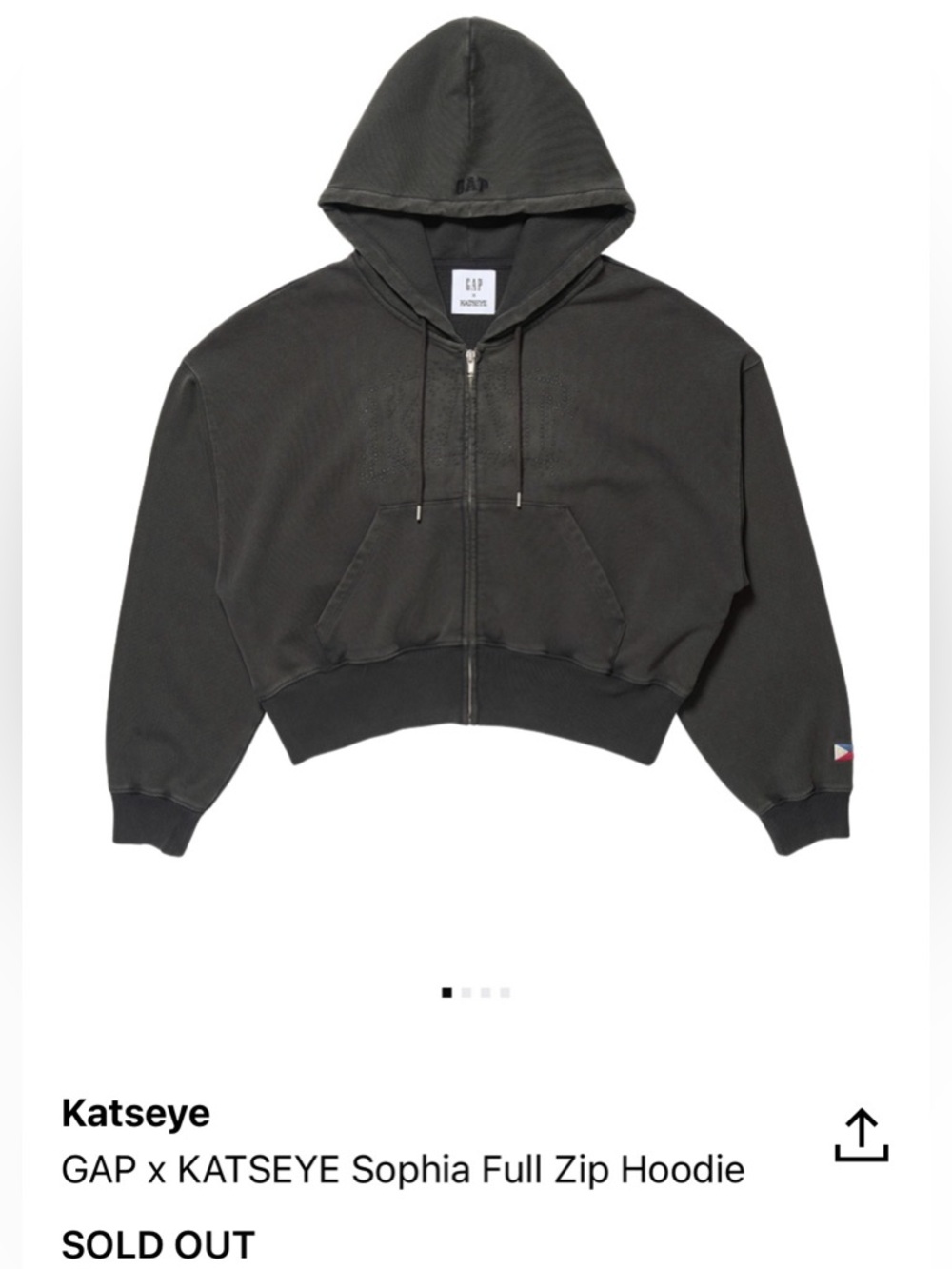 GAP x Katseye Sophia Full Zip Hoodie - Charcoal
Size Small